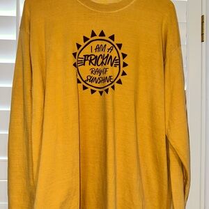 Comfort Colors Sun Graphic Tee in Mustard